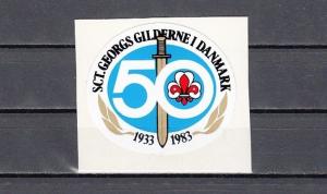 Denmark, 1983 issue. St. George, Scout Self Adhesive Label.