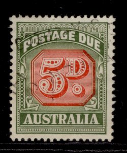 AUSTRALIA QEII SG D136a, 5d carmine and deep green, FINE USED. Cat £70. DIE II