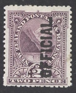 New Zealand Sc# O25 MH 1907 2p Official