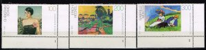 Germany 1994,Sc.#1863-5 MNH German paintings of the 20th century , plate number