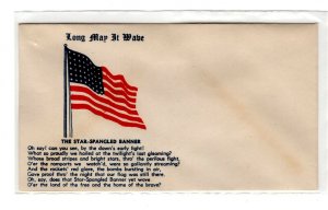 1940's unused WWII Crosby cachet Long may it Wave Flag cover