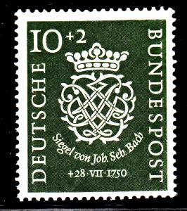 Germany 1950 MH Sc B314 Mi 121 10pf + 2pf Seal of Johann Sebastian Bach