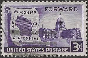 # 957 USED WISCONSIN STATEHOOD 100TH ANNIV.