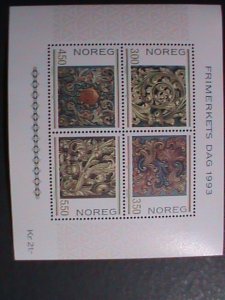 NORWAY-1993-SC#1046 STAMP DAY-CARVINGS MNH S/S VF  WE SHIP TO WORLD WIDE