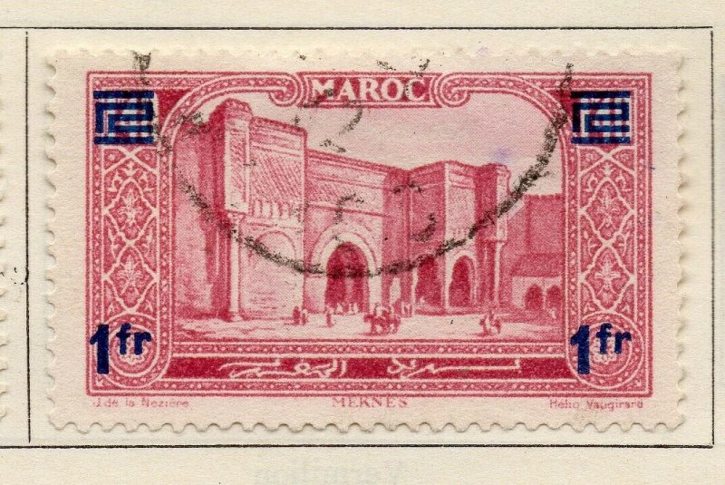 Morocco French Protectorate 1929 Early Issue Fine Used 1Fr. Surcharged NW-94100