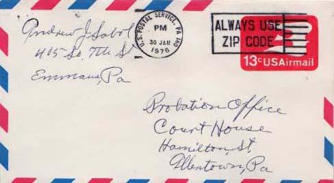 United States, Postal Stationery, Airmail, Pennsylvania