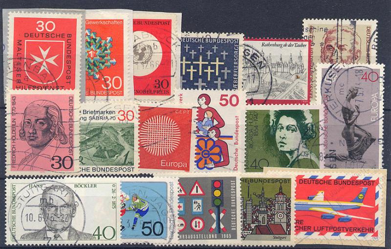 Germany Bund - Lot of 17 different commemoratives (Z139)