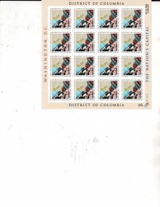 Washington District of Columbia Capital 37c Postage Sheet #3813 VF MNH