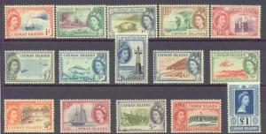 CAYMAN ISLS.  135-49 Mint OG 1953-9 1st QEII Defins CV $115.