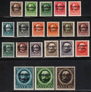 Bavaria #136-55 ~ Cplt Set of 20 ~ Unused, MX Condition & Hinge (1919)