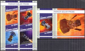 Sierra Leone 2018 Space Parker Solar Probe sheet + S/S MNH