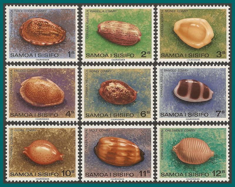 Samoa 1978 Shells I, MNH 478-486,SG516-SG524