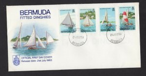 Bermuda  #437-40 (1983 Boats set) unaddressed P.O. Official cachet FDC