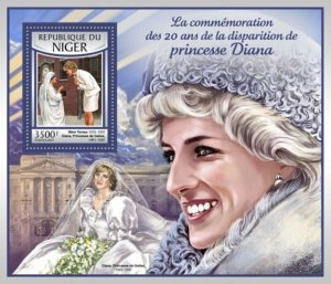 Niger - 2017 Princess Diana Anniversary - Souvenir Sheet - NIG17116b