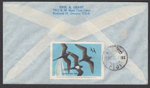 USA 1955 cover with nice franking to LAUTOKA, FIJI. + Bird Cinderella.......M113