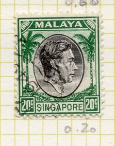 Malaya Singapore 1948-52 Perf 14 Early Issue Fine Used 20c. 226374