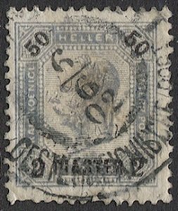 Austrian Offices in Turkey  1900 Sc 35 Used 2pi on 50h VF