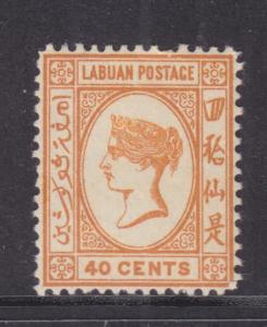 LABUAN, 1892 Recess Printed, 40c. Ochre, lhm.