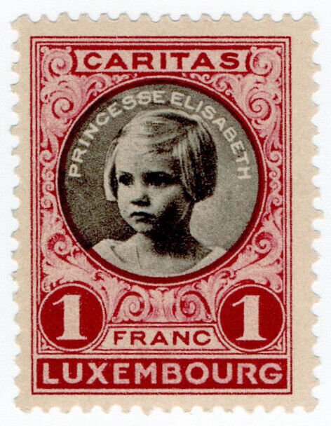 (I.B) Luxembourg Cinderella : Caritas 1Fr (Princesse Elisabeth)