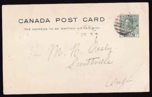 Canada-covers  #11074 - 1c Admiral postal stationery - Huron County - Bluevale,