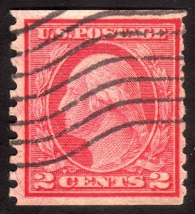 1914, US 2c, Print Errors, Chech pictures, Washington, Used, Sc 453, Cv $40