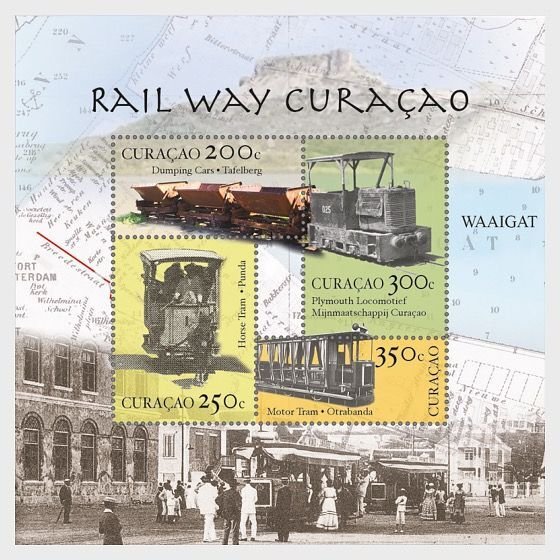 Postage stamps of Curacao 2012 - Curacao Railway 2012 - Miniature sheet