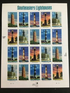 2003 sheet 37-cent Southeastern Lighthouses, Sc# 3787-91