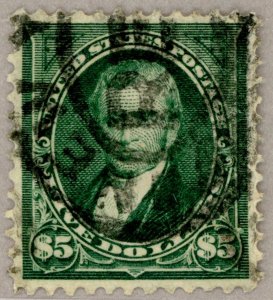US Scott#263 XF 1894 $5 Marshall, with Registry cancel, PSE graded XF 90