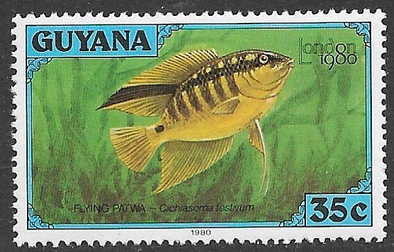 GUYANA 1980 35c FLYING PATWA Fish Pictorial London 80 Sc 317j MNH ...