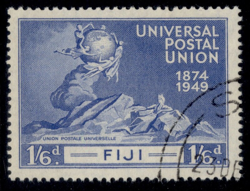 FIJI GVI SG275, 1s 6d blue, FINE USED.