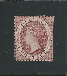 ST LUCIA 1863 (1d) LAKE WMK REVERSED MM SG 5ax CAT £70