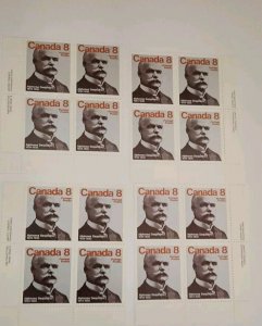 Canada 1975 Canadian Personalities #661 MS Of Plate Blocks MNH