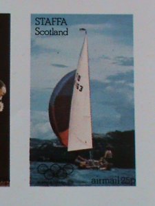 ​STAFFA SCOTLAND STAMP:1976 OLYMPIC GAMES MONTREAL IMPERF- MNH - MINI SHEET