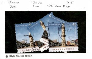 Germany, Postage Stamp, #2632 (4 Ea) Used, 2011 Lighthouse (AB)