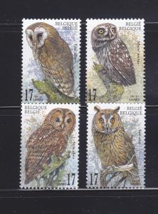 Belgium 1724-1727 Set MNH Birds, Owls