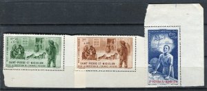 FRENCH COLONIES; 1942-43 early Child Welfare + MINT MNH SET, St. Pierre Miqu