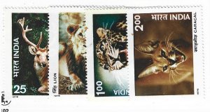 India Sc #736-739 set of 4 animals NH VF
