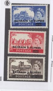 BAHRAIN # 78-80 VF-MNH KGV1 ISSUES CAT VALUE $97.50