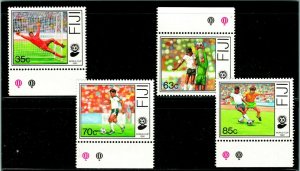 ES-1485 FIJI 1990 WORLD CUP SOCCER ITALY SCOTT611-4 SET OF 4  MNH CV $21.75