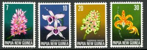 PAPUA NEW GUINEA 1974 ORCHIDS Flowers Set  Sc 402-405 MNH