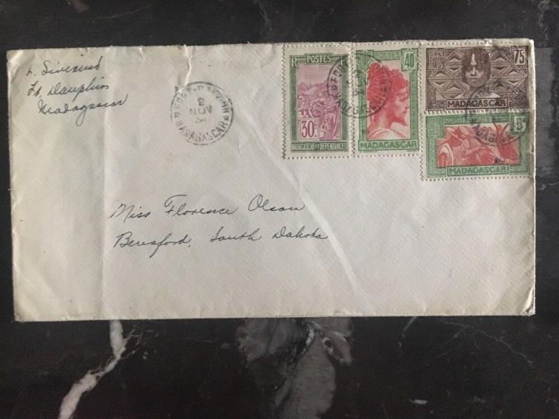 1934 Madagascar Cover to Beresford SD Usa