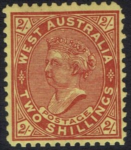 WESTERN AUSTRALIA 1902 QV 2/- PERF 11 WMK V/CROWN