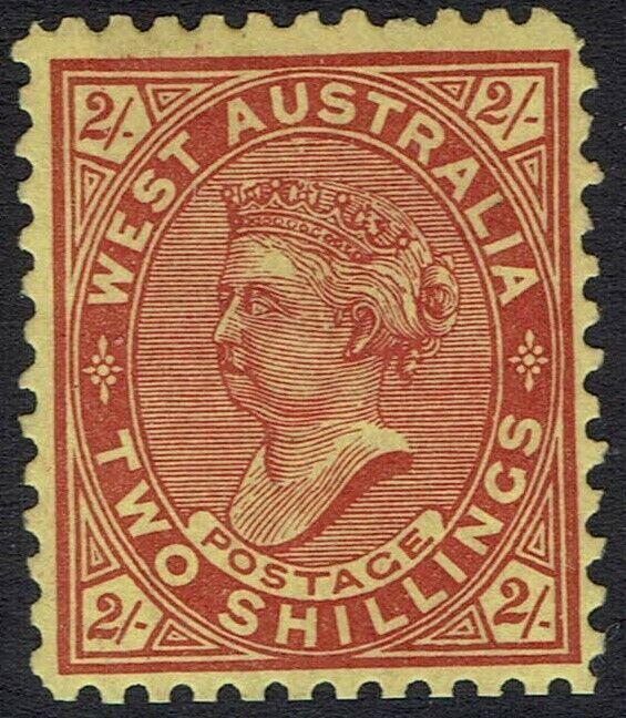 WESTERN AUSTRALIA 1902 QV 2/- PERF 11 WMK V/CROWN 