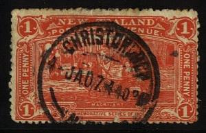 NEW ZEALAND 1906 Christchurch Exhibition 1d sound used Christchurch cds....23182