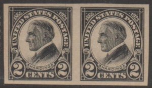 U.S. Scott #611 Harding Stamp - Mint NH Pair