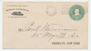 Postal stationery USA 1906 Music - Singing band - Harp - Lyre