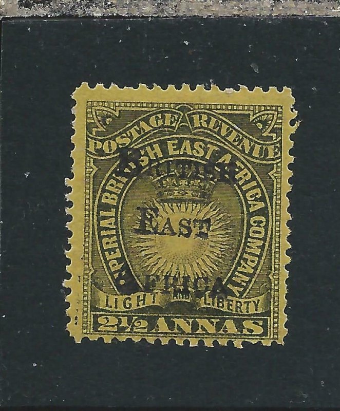 BRITISH EAST AFRICA 1895 2½a BLACK/BRIGHT YELLOW MM SG 36 CAT £200