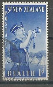 NEW ZEALAND, 1958, used 3p + 1p Bugler, Boys? Brigade. Scott B55