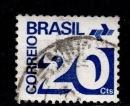 Brazil - #1251 Numeral & Post Office Emblem - Used