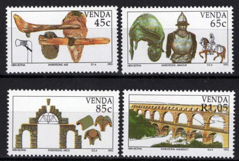 ZAYIX South Africa Venda 265-268 MNH Inventions Axe Arch Aqueduct 092022S91